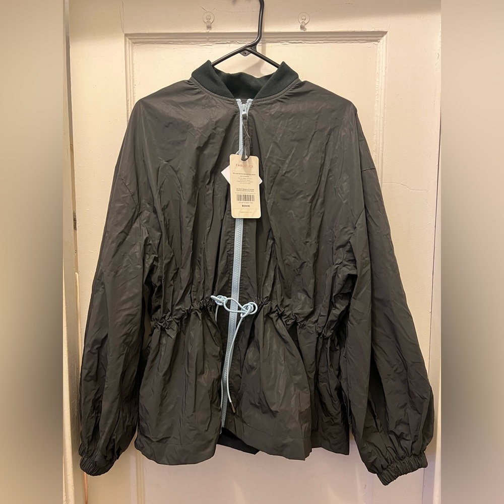 Willow woven reflective jacket -Raincoat type material